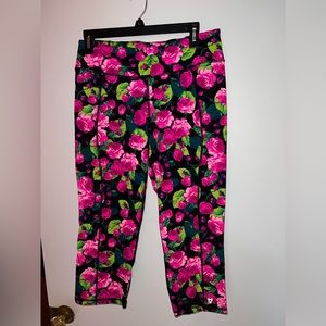 Betsey Johnson Floral Leggings NWOT size L